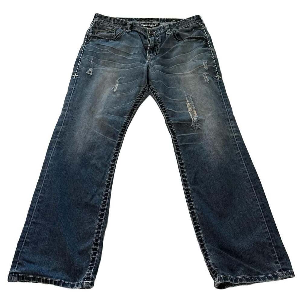 Black Premium by Buckle Grant Loose Fit Distressed Jeans Men's 38 Regular